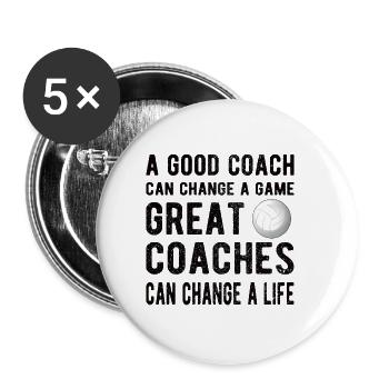 Best Volleyball Coach Volleyball Coach Gift - Buttons small 1''/25 mm (5-pack) - white - Front