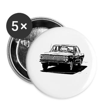 GAZ-24 Volga - Buttons small 1''/25 mm (5-pack) - white - Front