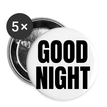 Good night - Buttons small 1''/25 mm (5-pack) - white - Front