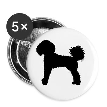 Labradoodle Pudel Hundezüchter Hundeliebhaber - Buttons klein 25 mm (5er Pack) - Weiß - Vorne