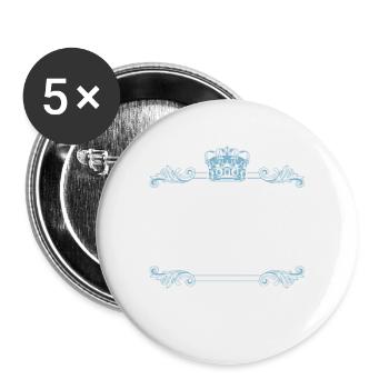 Paul - Lot de 5 petits badges (25 mm) - blanc - Devant