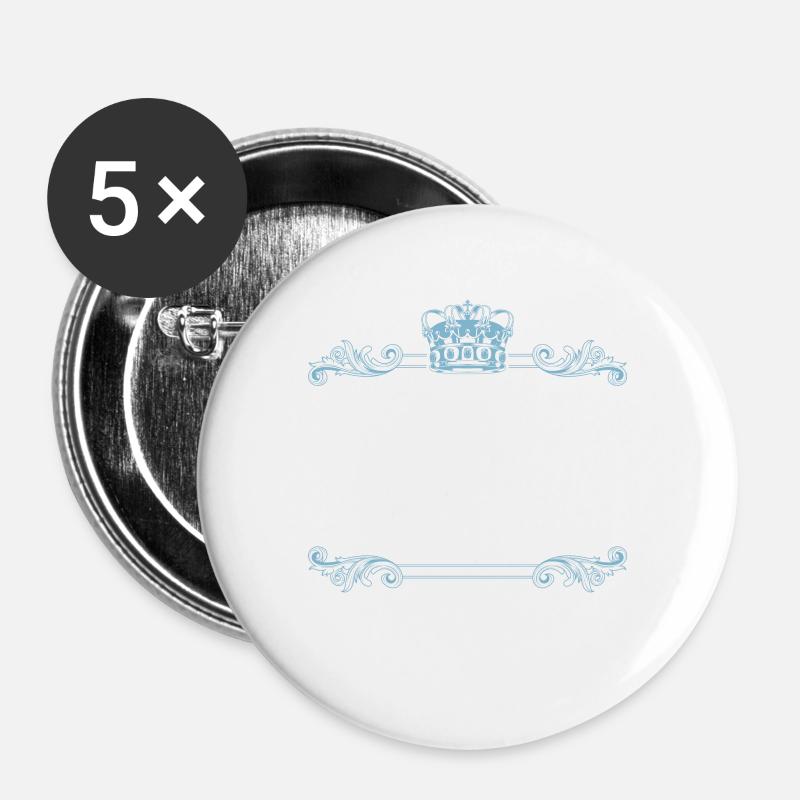 Paul - Buttons klein 25 mm (5er Pack) - Weiß