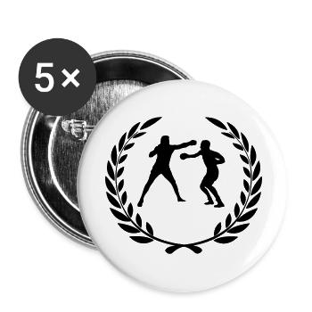 Boxen - Buttons klein 25 mm (5er Pack) - Weiß - Vorne