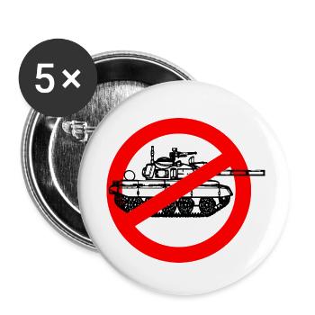 Stoppt den Krieg, wir wollen Frieden - Buttons klein 25 mm (5er Pack) - Weiß - Vorne