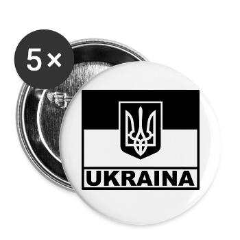 Ukraine Tactical Flag - Insigna - Buttons small 1''/25 mm (5-pack) - white - Front