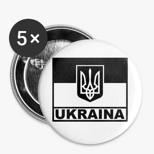 Ukraina Taktisk Flagga - Emblem - Små knappar 25 mm (5-pack)