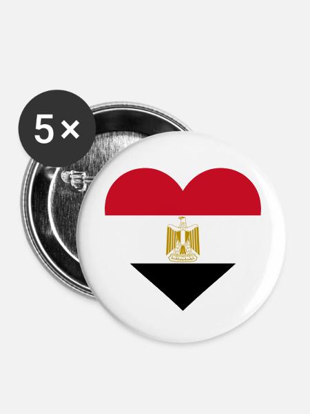 Ägypten - Buttons klein 25 mm (5er Pack) - Weiß