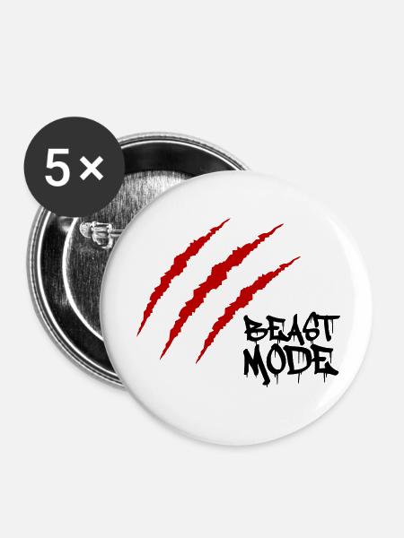 Scars Beast - Buttons klein 25 mm (5er Pack) - Weiß