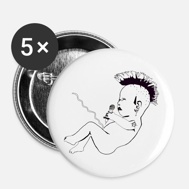 Punks not dead - Buttons small 1''/25 mm (5-pack) - white