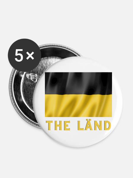 The Länd - Buttons klein 25 mm (5er Pack) - Weiß