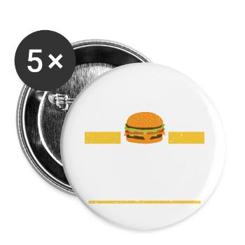 peace love cheeseburger - Buttons klein 25 mm (5er Pack) - Weiß - Vorne