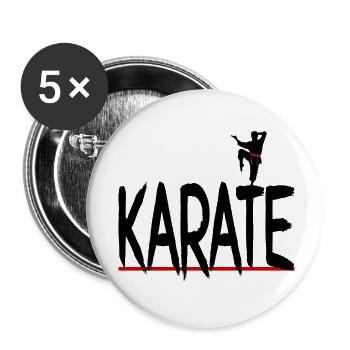 karate red - Buttons small 1''/25 mm (5-pack) - white - Front