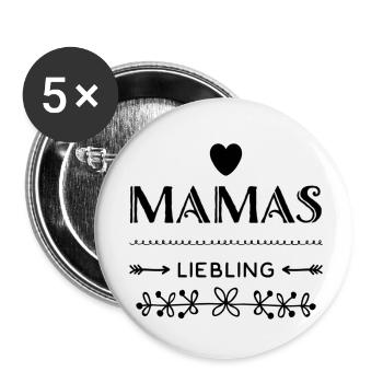 Mamas Liebling - Buttons klein 25 mm (5er Pack) - Weiß - Vorne