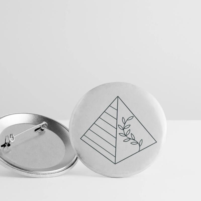 Pyramide mit Blumenbewuchs Buttons klein 25 mm (5er Pack)