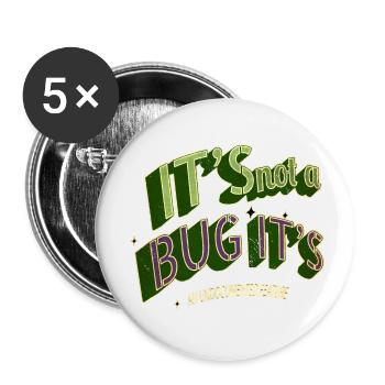 computers birthday present bday geek present idea - Buttons small 1''/25 mm (5-pack) - white - Front