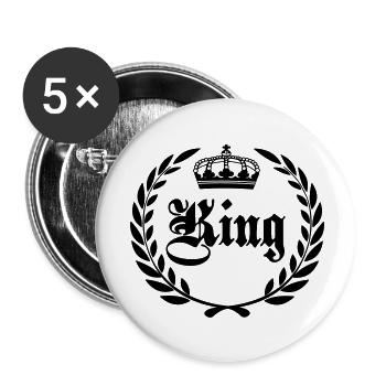 König - Buttons klein 25 mm (5er Pack) - Weiß - Vorne