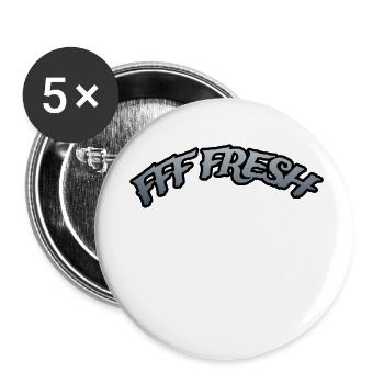 FFF FRESH - Buttons small 1''/25 mm (5-pack) - white - Front