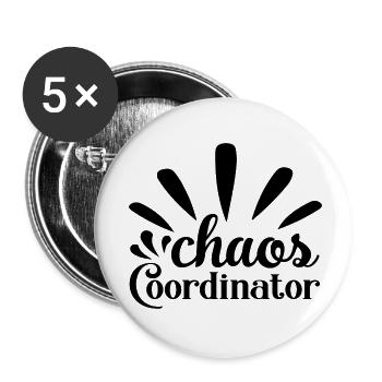 Chaos Coordinator - Buttons small 1''/25 mm (5-pack) - white - Front