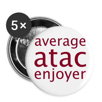 durchschnittlicher ATAC-Genusser - Buttons klein 25 mm (5er Pack) - Weiß - Vorne