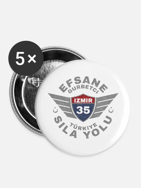 Izmir - Buttons klein 25 mm (5er Pack) - Weiß