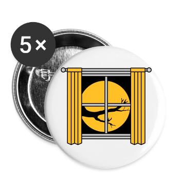 Moon Night Tree Window - Buttons small 1''/25 mm (5-pack) - white - Front