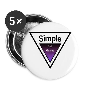 Simple but genius - Buttons klein 25 mm (5er Pack) - Weiß - Vorne