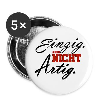 einzig aber nicht artigrot - Buttons klein 25 mm (5er Pack) - Weiß - Vorne