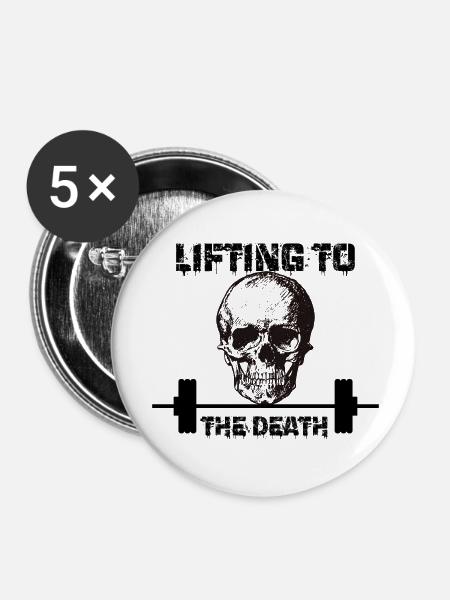 Heben zum Tod - Buttons klein 25 mm (5er Pack) - Weiß