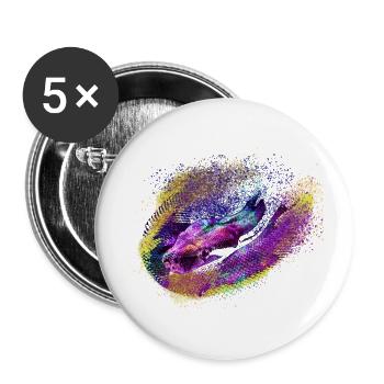 schlange,bunt,reptil,nachts,cobra,grün,metallisch - Buttons klein 25 mm (5er Pack) - Weiß - Vorne