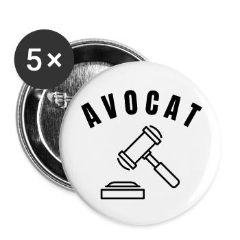 Lawyer Collection - Profession - Buttons small 1''/25 mm (5-pack) - white - Front