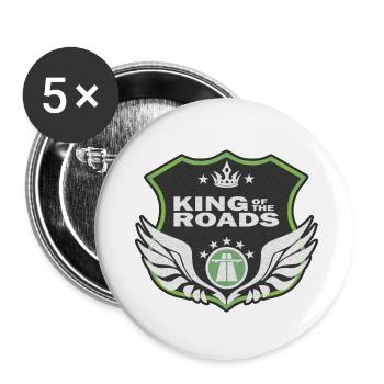 Kings of the Road - Buttons small 1''/25 mm (5-pack) - white - Front