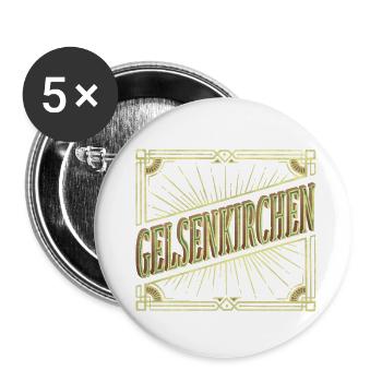 Gelsenkirchen Germany City Font Vintage - Buttons small 1''/25 mm (5-pack) - white - Front