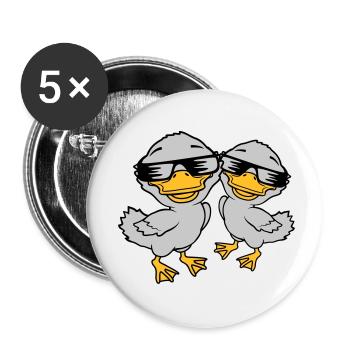 2 Cool Duckling Sunglasses - Buttons small 1''/25 mm (5-pack) - white - Front