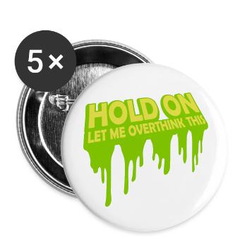 Permettez-moi d’exagérer - Lot de 5 petits badges (25 mm) - blanc - Devant