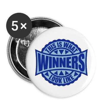 What Winners Look Like - Buttons small 1''/25 mm (5-pack) - white - Front