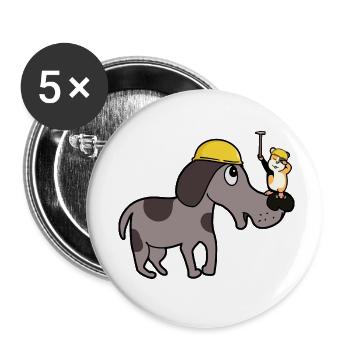Caretaker Craftsman Professions Dog Hamster Job - Buttons small 1''/25 mm (5-pack) - white - Front