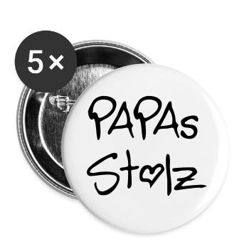 La fierté de papa - Lot de 5 petits badges (25 mm) - blanc - Devant