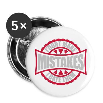 Date Mistakes Zitat Logo - Buttons klein 25 mm (5er Pack) - Weiß - Vorne