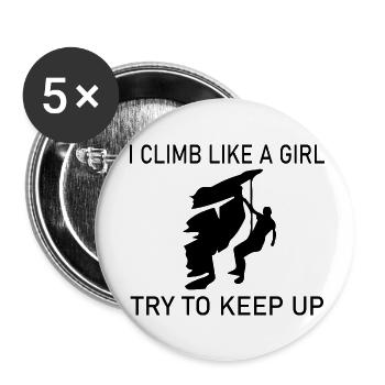 climbing - Buttons klein 25 mm (5er Pack) - Weiß - Vorne