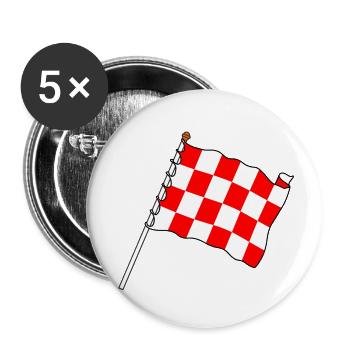 Drapeau du Brabant-Septentrional - Lot de 5 petits badges (25 mm) - blanc - Devant