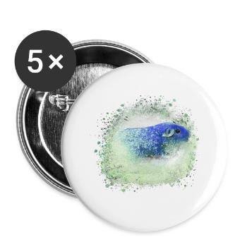 meerschweinchen, graffiti,malerei,blau,gelb - Buttons klein 25 mm (5er Pack) - Weiß - Vorne
