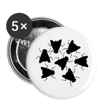 Silhouette de l’équipe House Flying Group - Lot de 5 petits badges (25 mm) - blanc - Devant