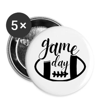 JOUR DE JEU - Lot de 5 petits badges (25 mm) - blanc - Devant