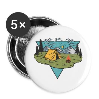 Lagerleben - Buttons klein 25 mm (5er Pack) - Weiß - Vorne