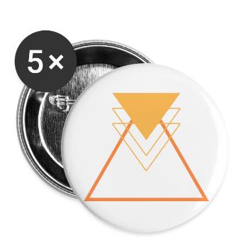 Orange Triangle Sacred Geometry Minimalism - Buttons small 1''/25 mm (5-pack) - white - Front