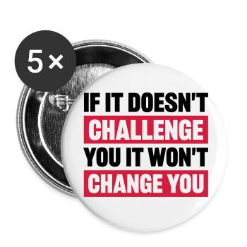 Workout Fitness Motivation Quote - Buttons small 1''/25 mm (5-pack) - white - Front