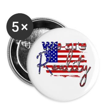 we are reality USA Star Strip American - Buttons small 1''/25 mm (5-pack) - white - Front