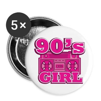 1990s Proverbs 90s Gift Idea - Buttons small 1''/25 mm (5-pack) - white - Front