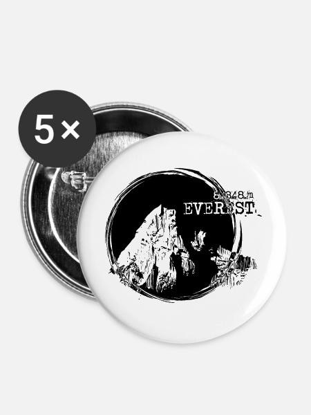 Everest - Buttons klein 25 mm (5er Pack) - Weiß