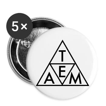 Équipe - Lot de 5 petits badges (25 mm) - blanc - Devant